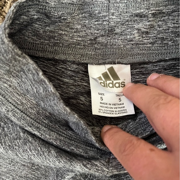 Adidas Kids Heather Gray Leggings - Picture 2 of 2